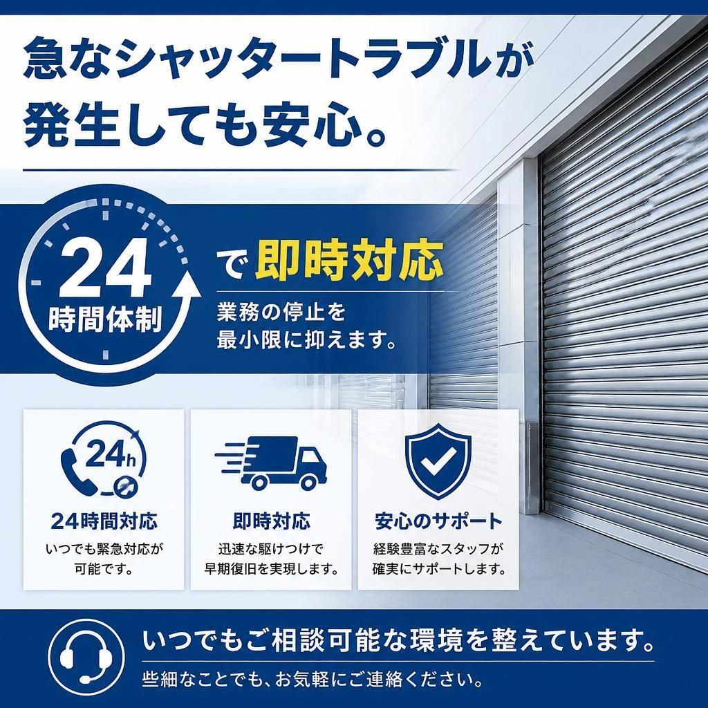 2. 全天候型対応で安心の24時間サービス