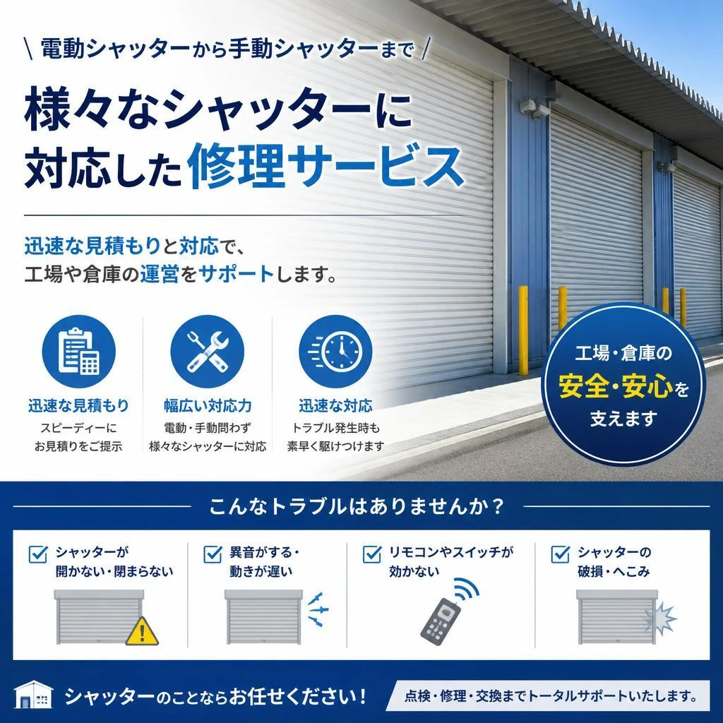 幅広いニーズに応える修理サービス
