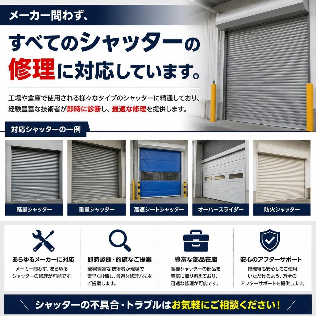 さまざまなメーカーに対応
